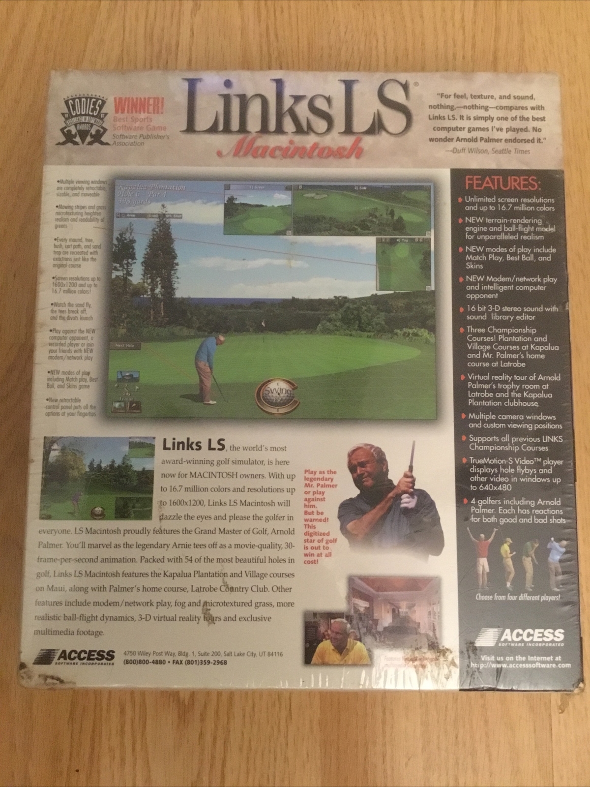 Links LS for Macintosh Mac iOS 1997 Big Box Sealed! Arnold Palmer Kapalua