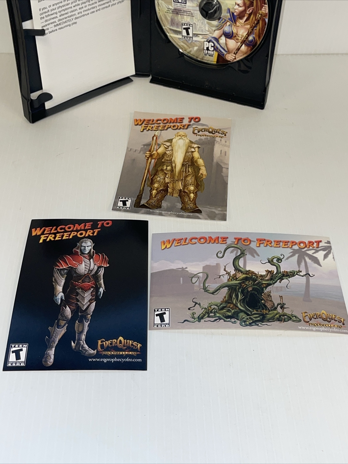 9 EverQuest PC CD ROM VIdeo Game Lot +CLOTH MAP DRAGONS OF NORRATH, TRILOGY