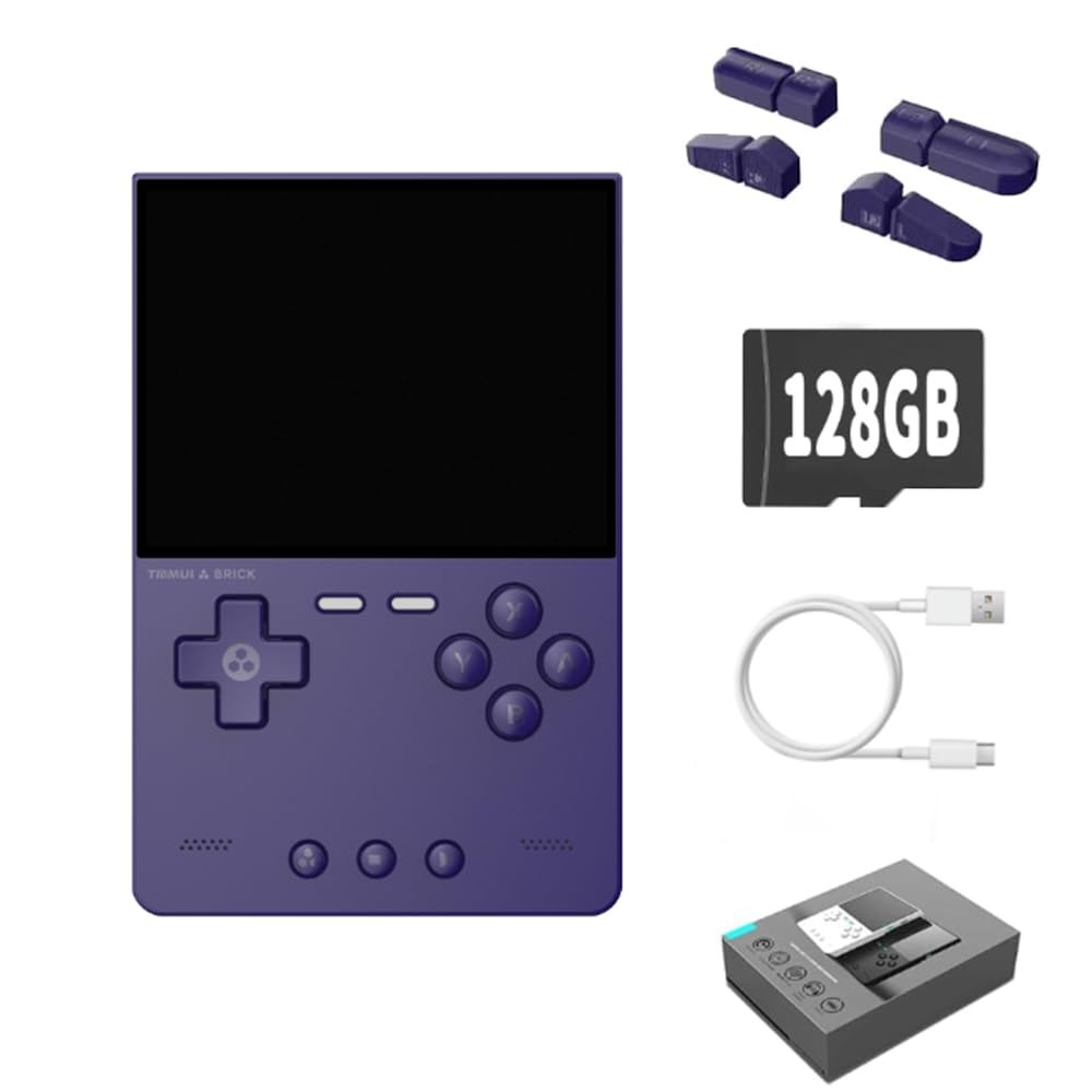 Bigarbee Trimui Brick 128GB Retro Game Console, 3.2-Inch IPS Screen, Portable