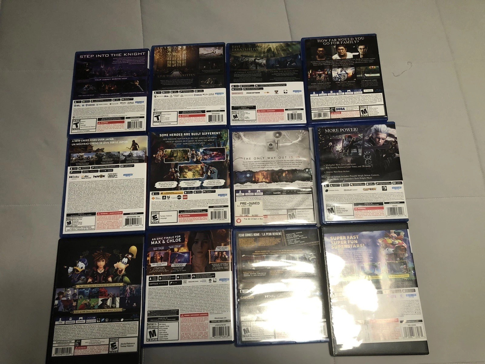 Ps5/ps4 Game Lot Kingdom Hearts Devil May Cry Resident Evil Elden Ring As Is