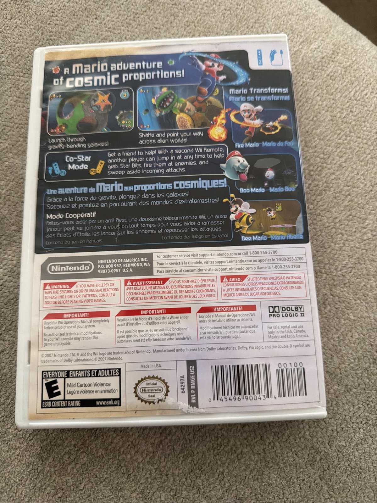 Super Mario Galaxy Nintendo Wii – No Manual Tested READ
