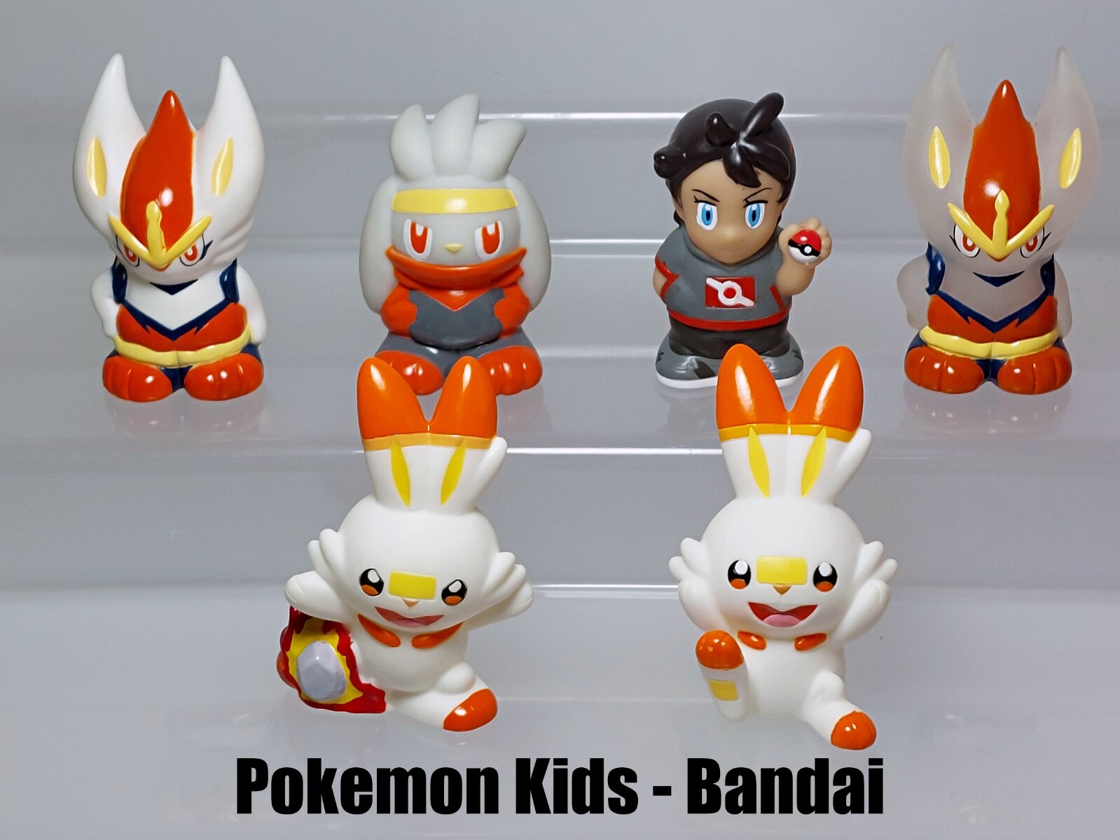 Cinderace Raboot Scorbunny Go Pokemon Figure Bandai Kids & Nintendo 1.9-2.4in