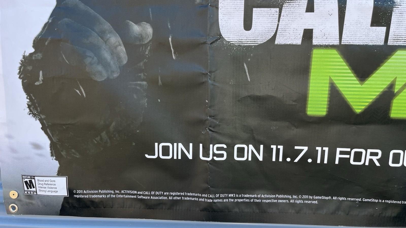 CALL OF DUTY MW3 GameStop Midnight Launch Event Vinyl Promo Banner 2011 6×3 Ft