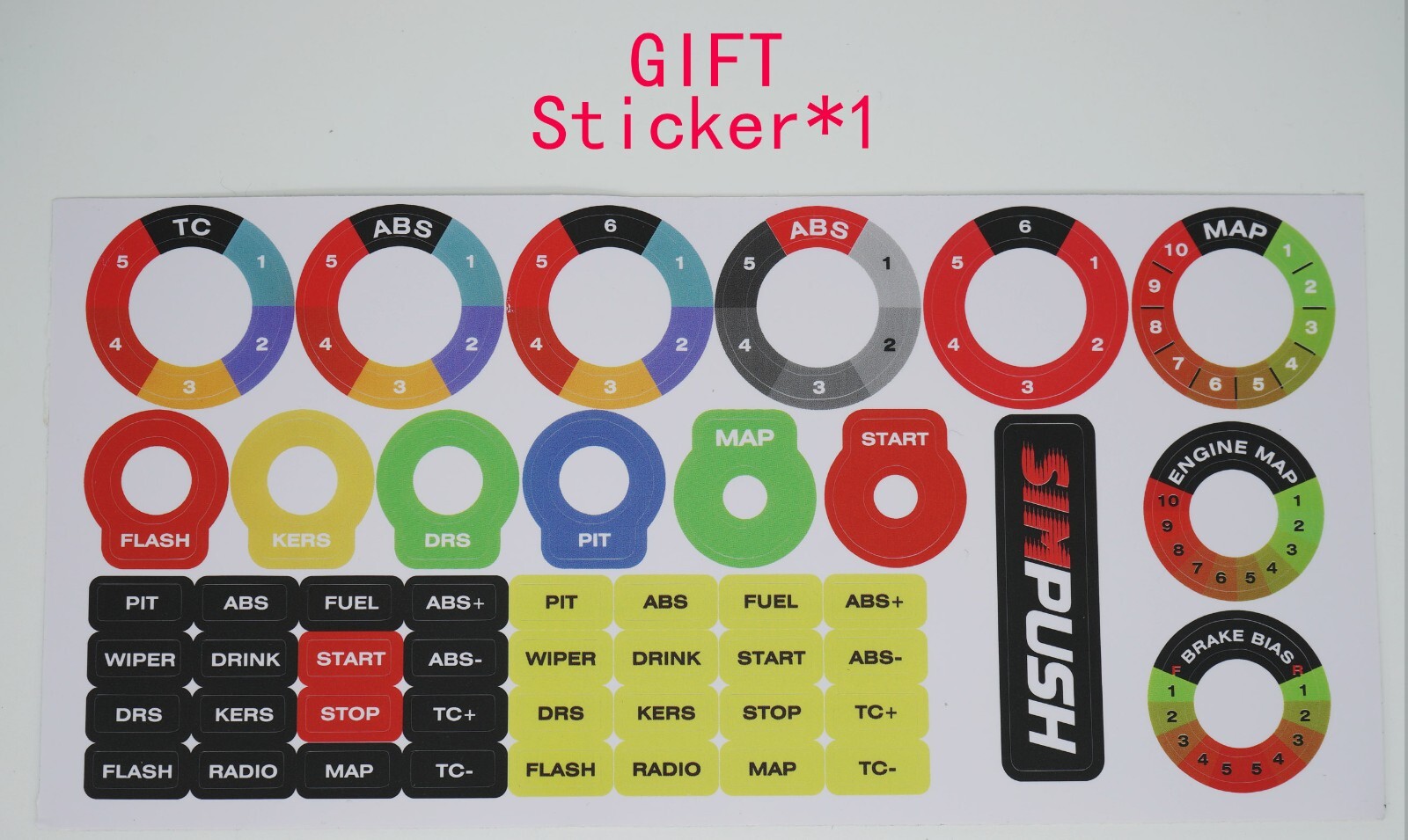 SIMPUSH GT F1 Simracing Wheel Mod For Logitech RS Wheel Hub