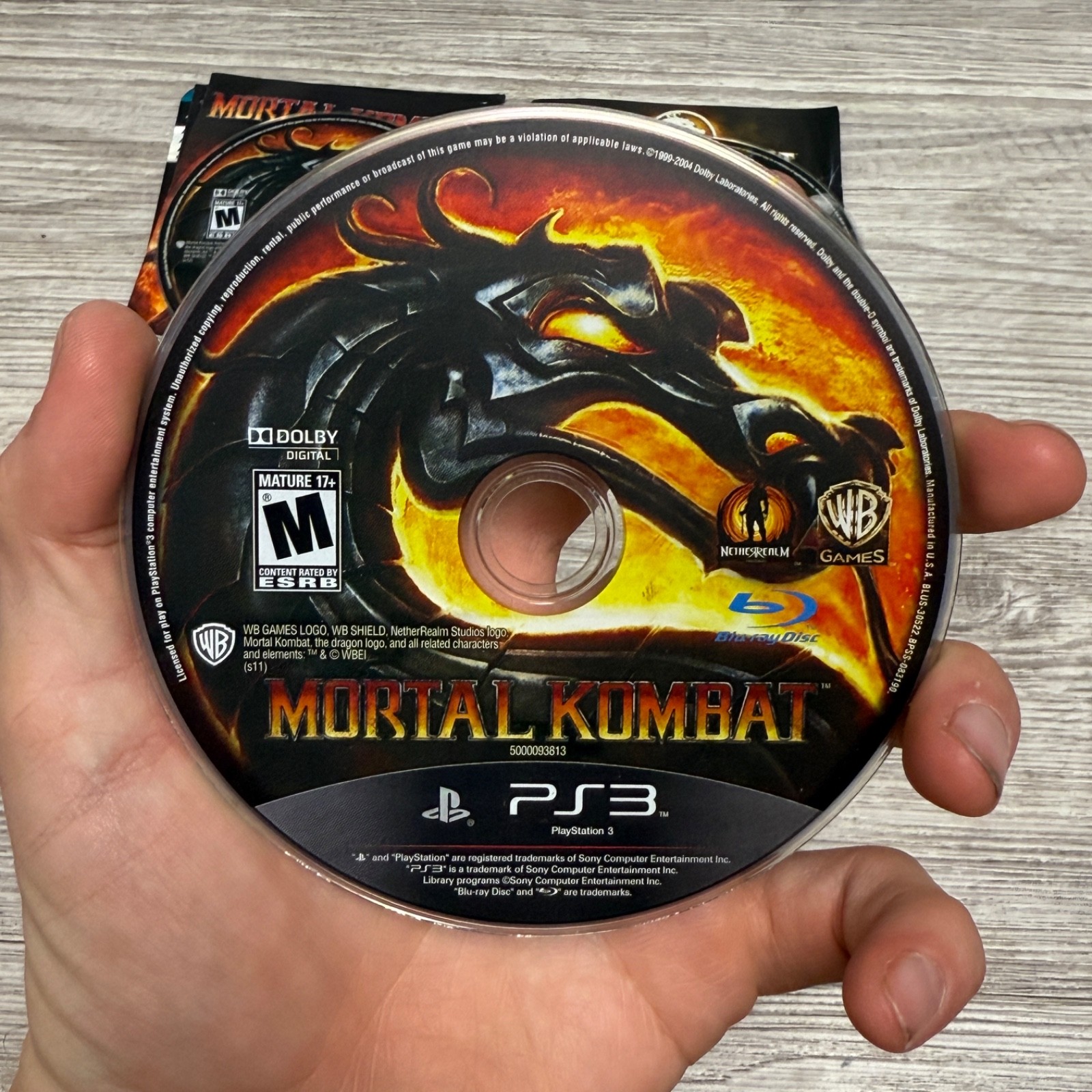 Mortal Kombat Komplete Edition DC Universe PS3 Disc Only Manual 3 Game Bundle