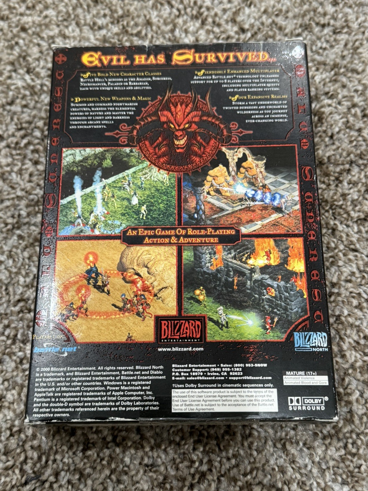 Diablo II PC – Complete in Box CIB – All 3 Discs + Manual VG