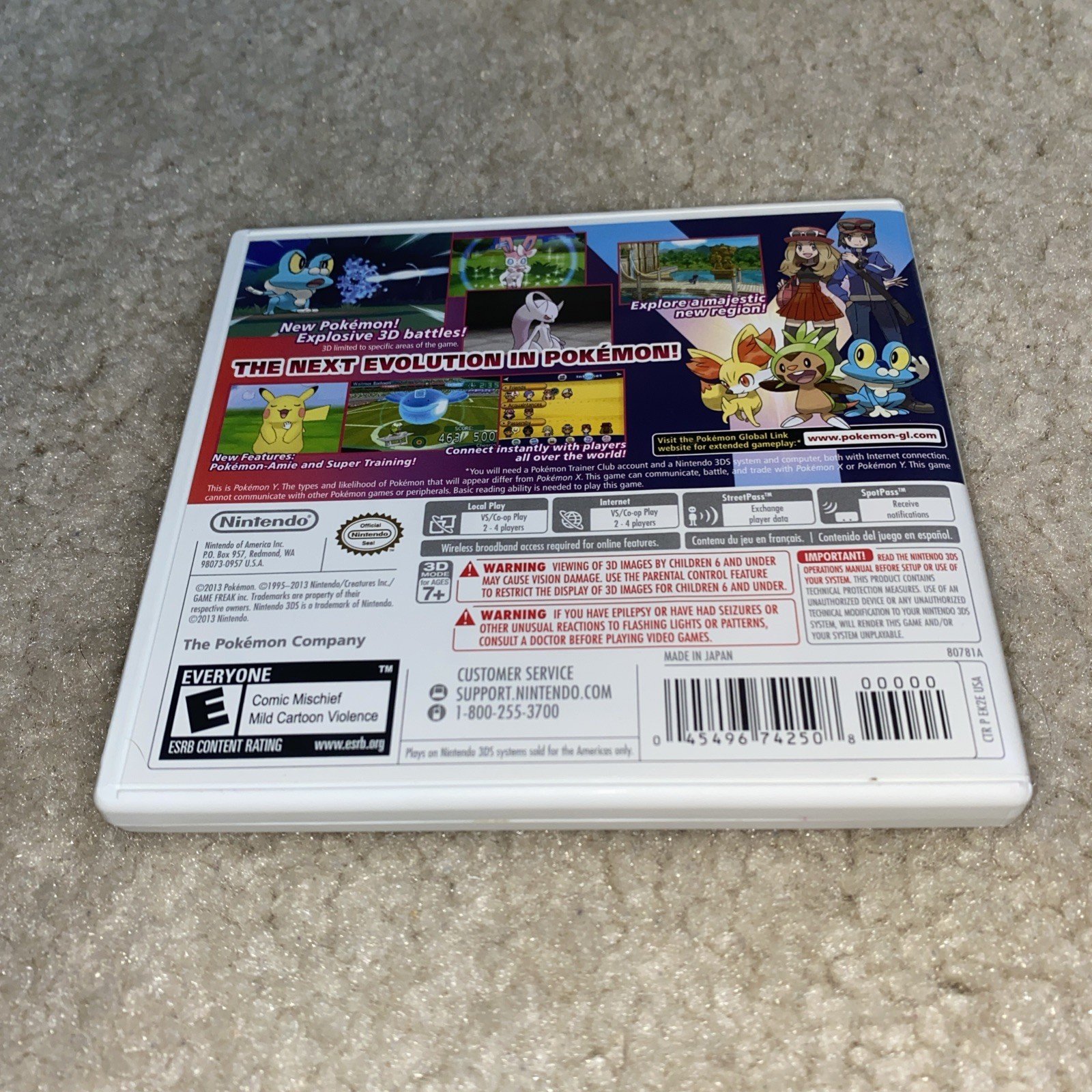 Pokemon Y (Nintendo 3DS, 2013)