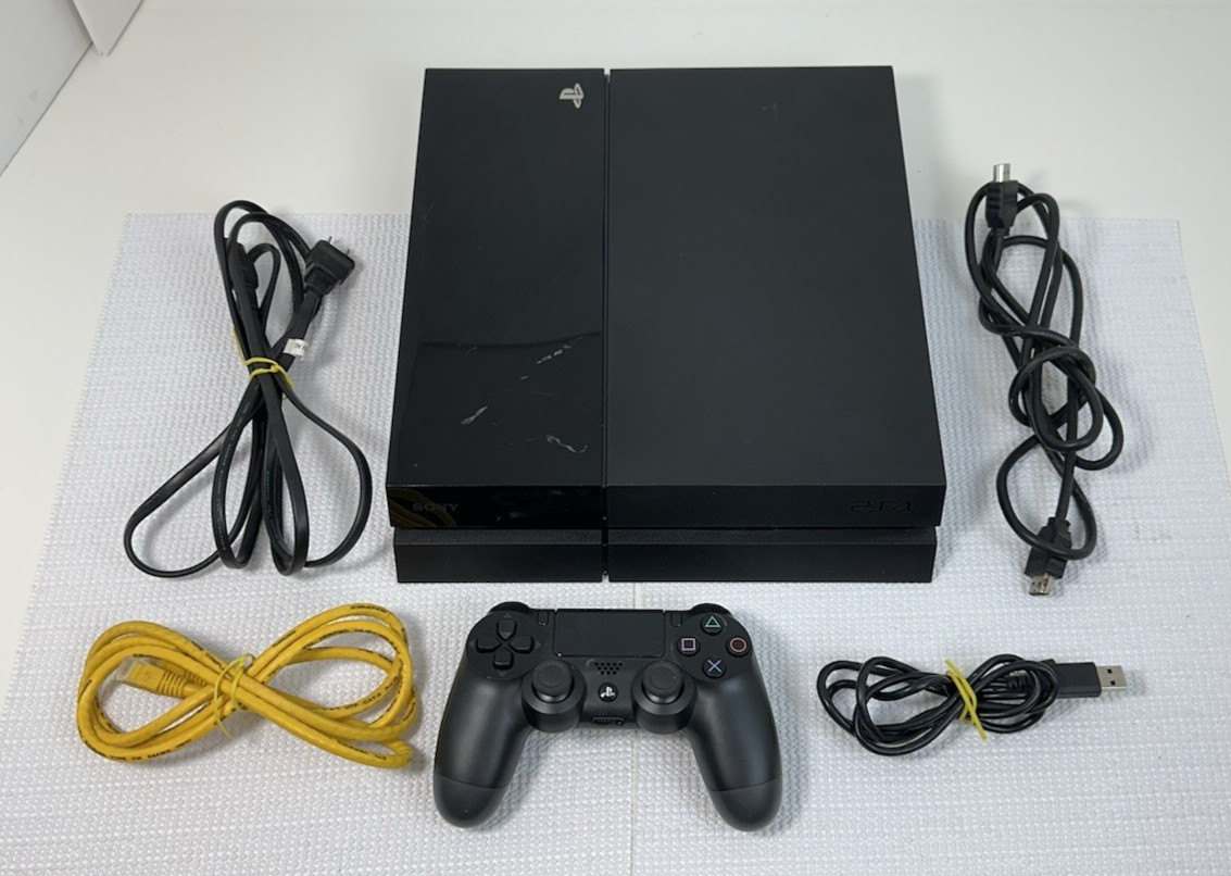 Sony PlayStation 4 PS4 500GB Black Console Gaming System Bundle CUH-1001A LOT:YM