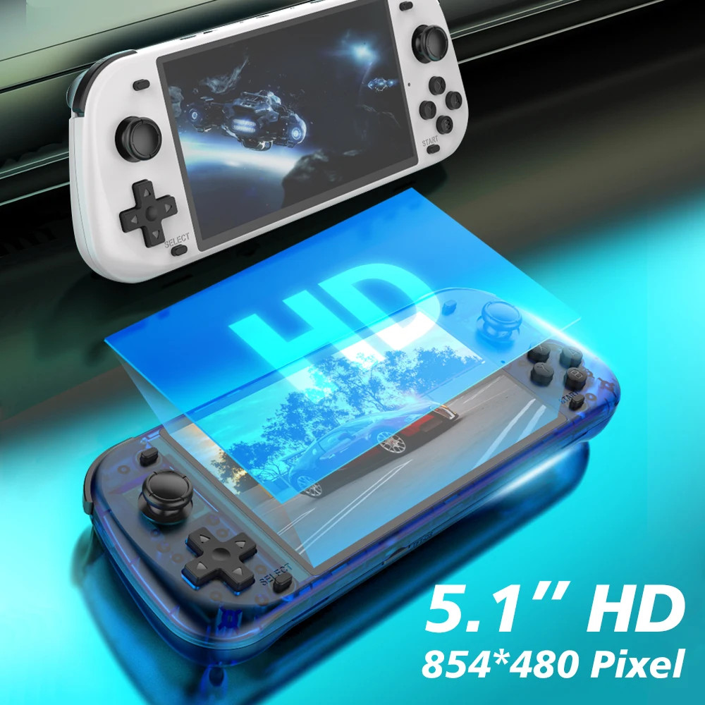 New R50S Retro Handheld Game Console 5.1 Inch Large Screen Linux System 854*480