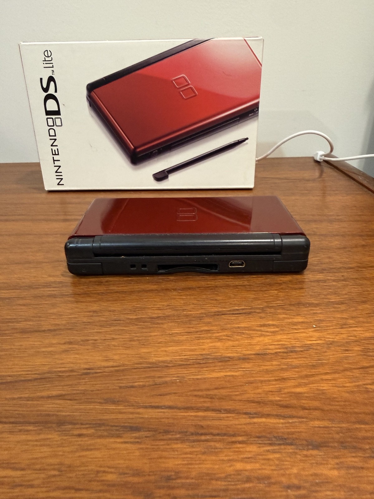 Nintendo DS Lite Red/Black Console In Box Tested Great Condition w/ Accessories