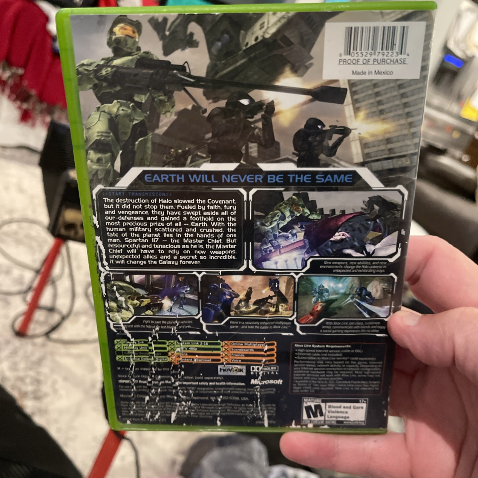 Halo 2 (Xbox, 2004) No Manual Water Dmg Cover Art – Game Tested Free Shipping