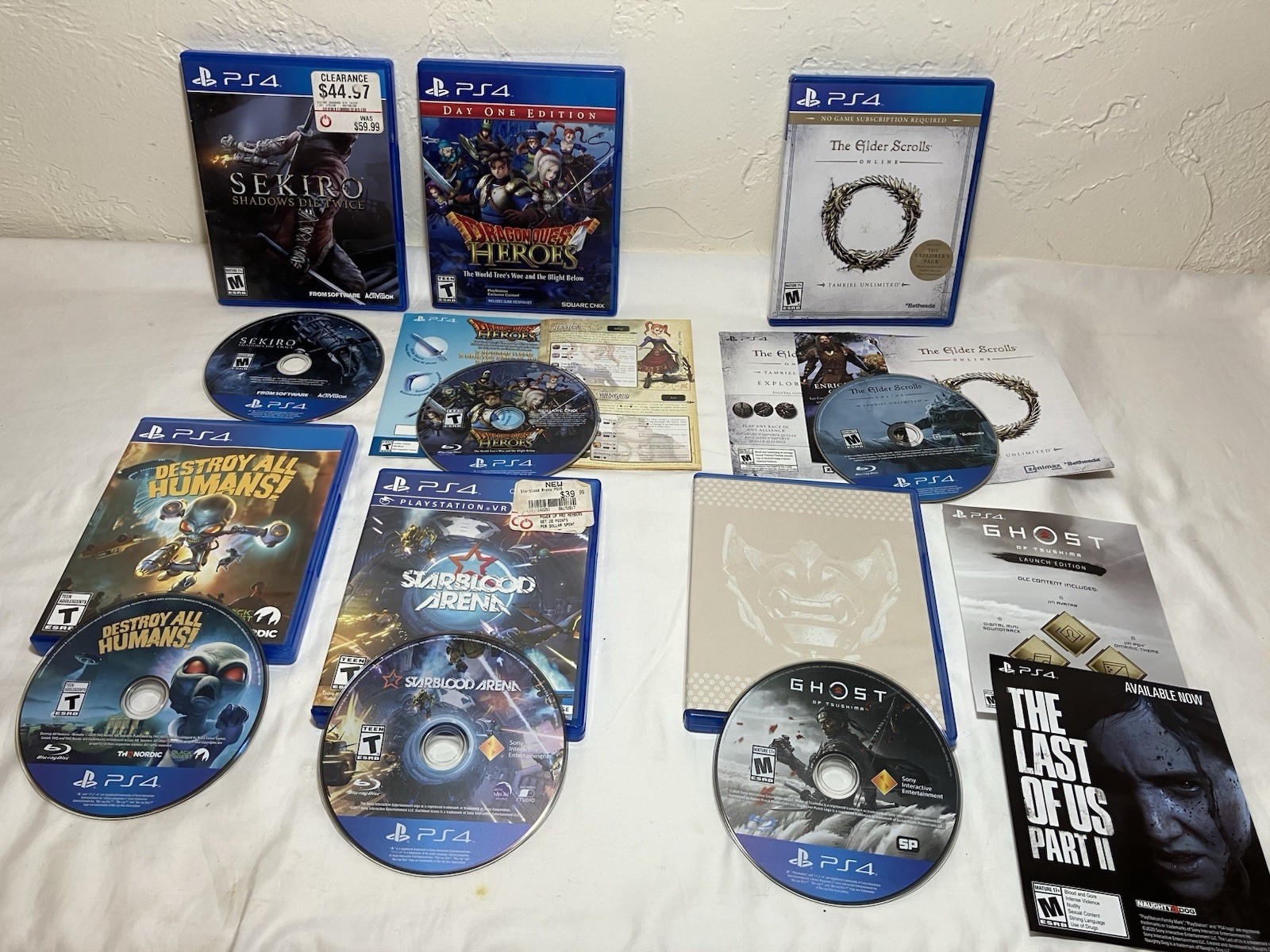 Sony Playstation 4 PS4 Console CUH-1001A CLEAN NEW THERMAL PASTE 500GB 11 Games+