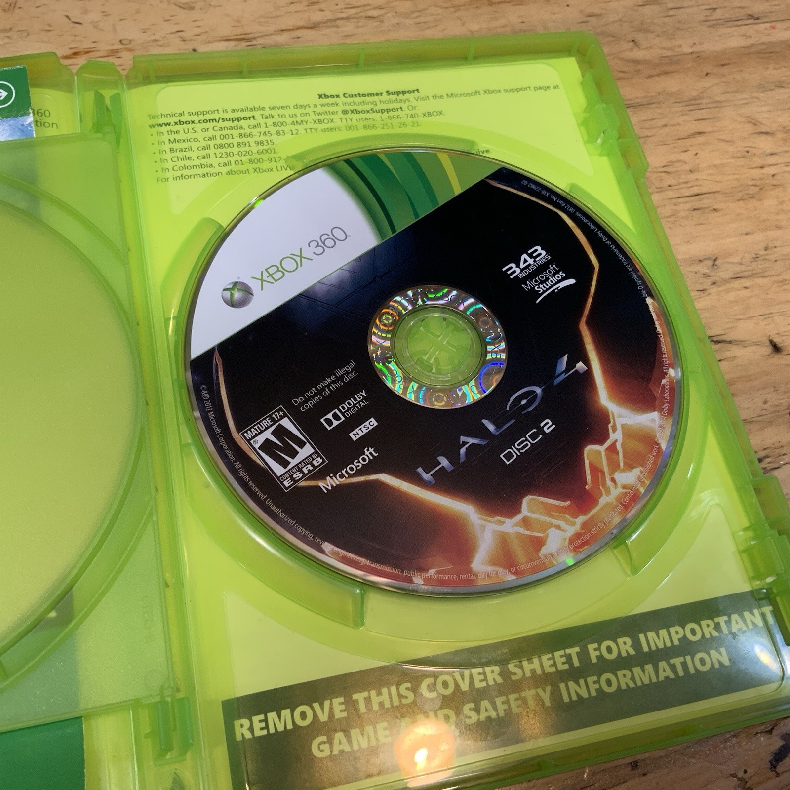Halo 4 Xbox 360 Complete 2-Disc Set Microsoft Studios 343 Industries Tested