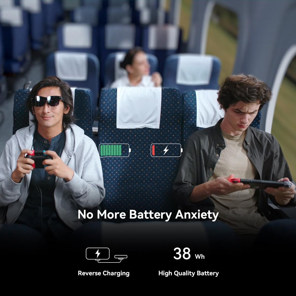 Joydock for Switch/Switch 2 – with 5000 Mah 5V/3A Flash Rechargeable Extended Ba