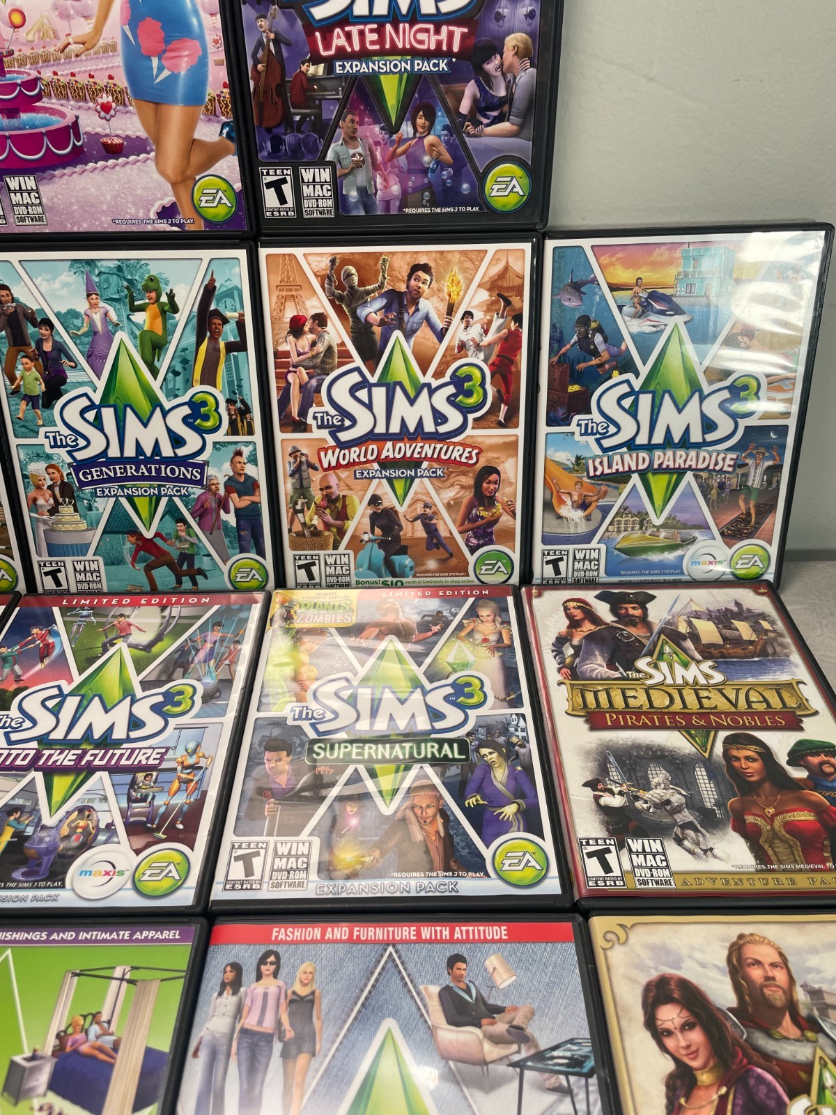 The Sims 3 PC Mac Lot of 22 Expansion Stuff Packs Limited Editions Medieval