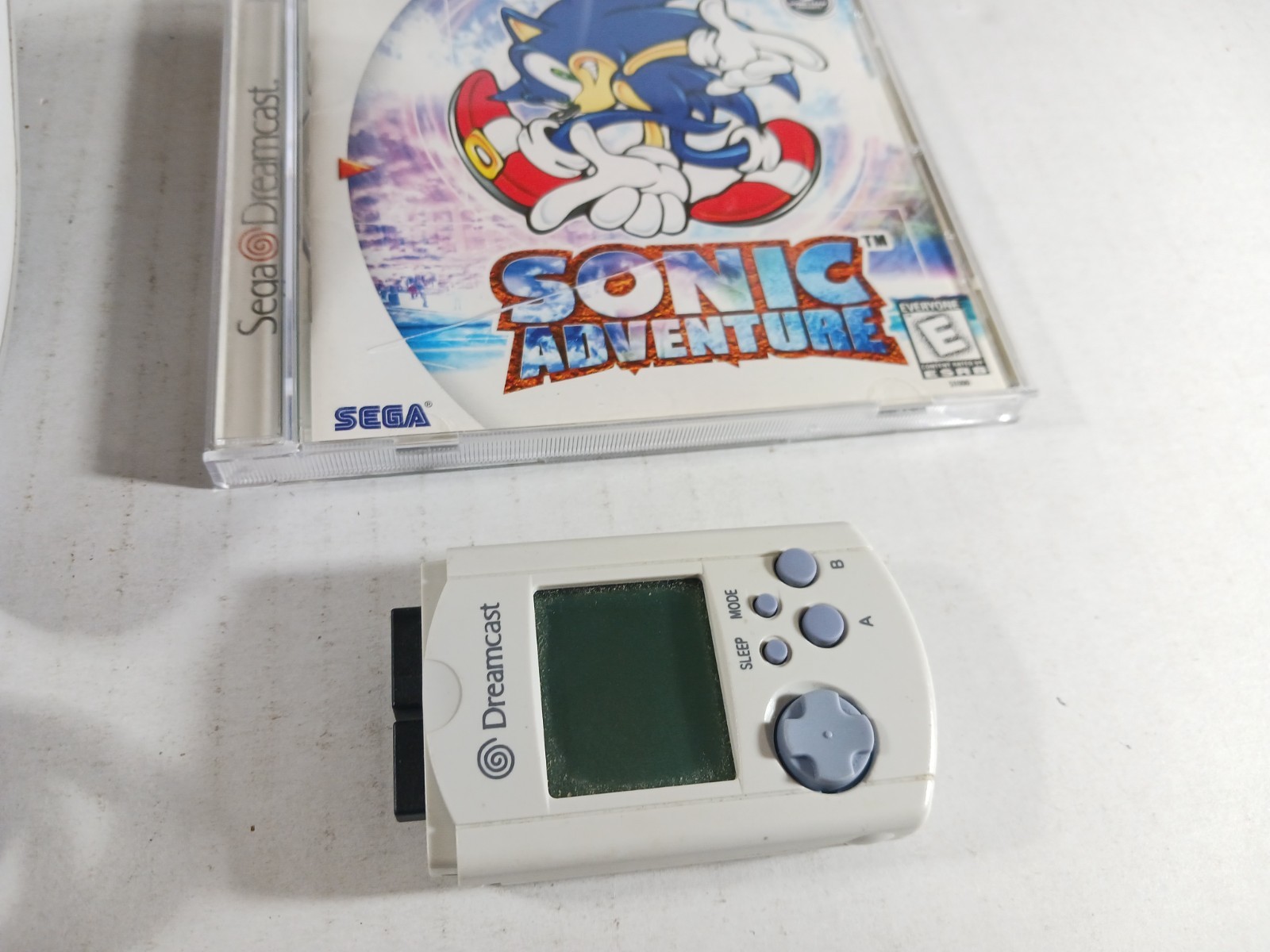 SEGA Dreamcast Console Bundle Sonic Adventure Black VMU Tested OEM Controller