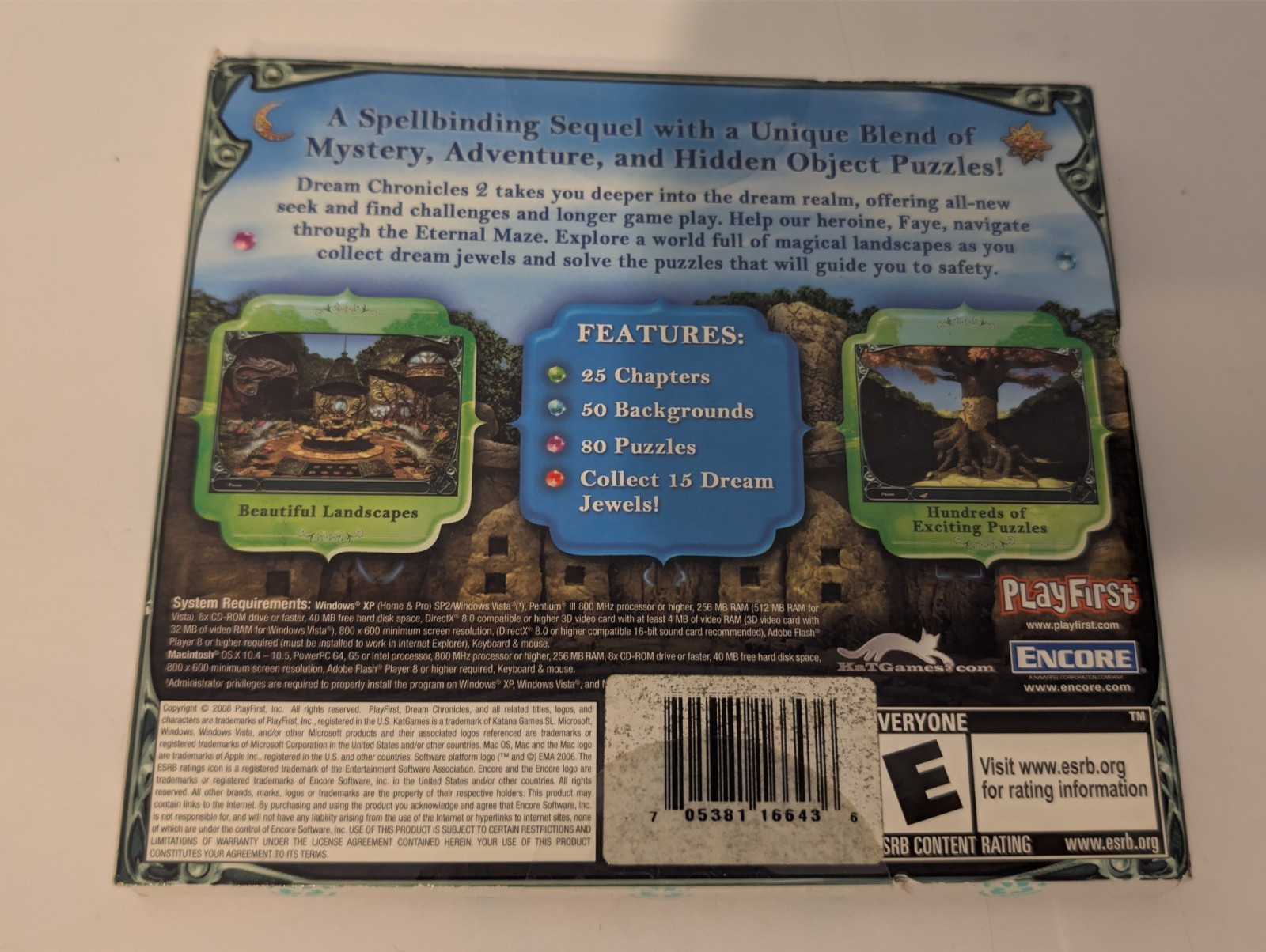 Dream Chronicles 2 Eternal Maze Software Pc Mac Game New Sealed 2008 Firstplay
