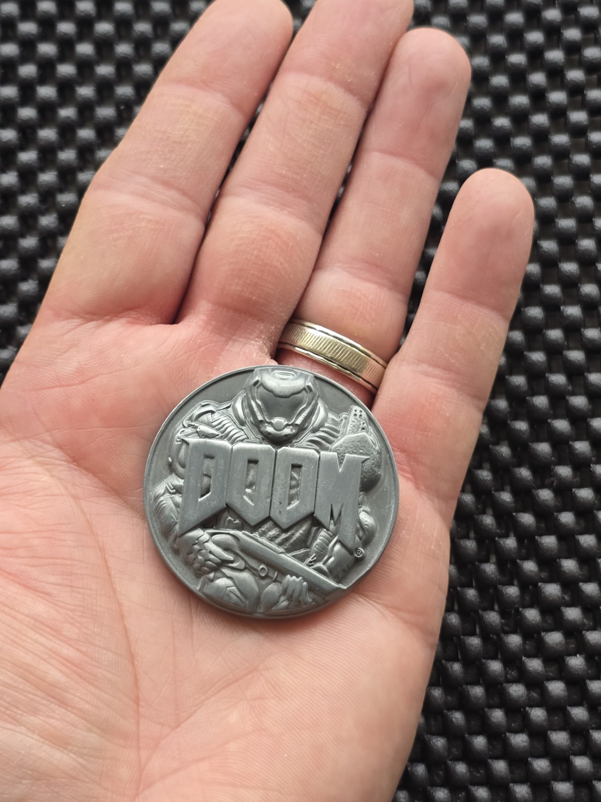DOOM 1 2016 challenge Coin Medal Rare Promo SWITCH XBOX One BFG Bethesda PS4 PS5