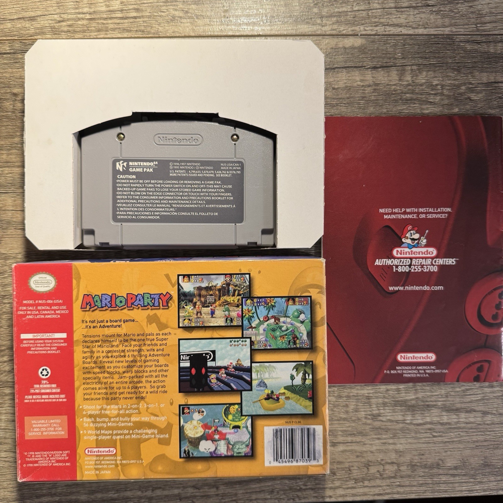 Mario Party 1 – Nintendo 64 N64 “Frantic Fun” Variant CIB Authentic Tested Works