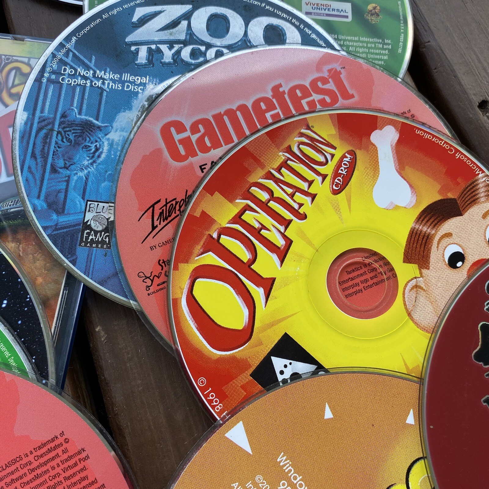 Lot of 21 Assorted Vintage PC Video Games CD PS2 Discs Only *Many Have Scratches