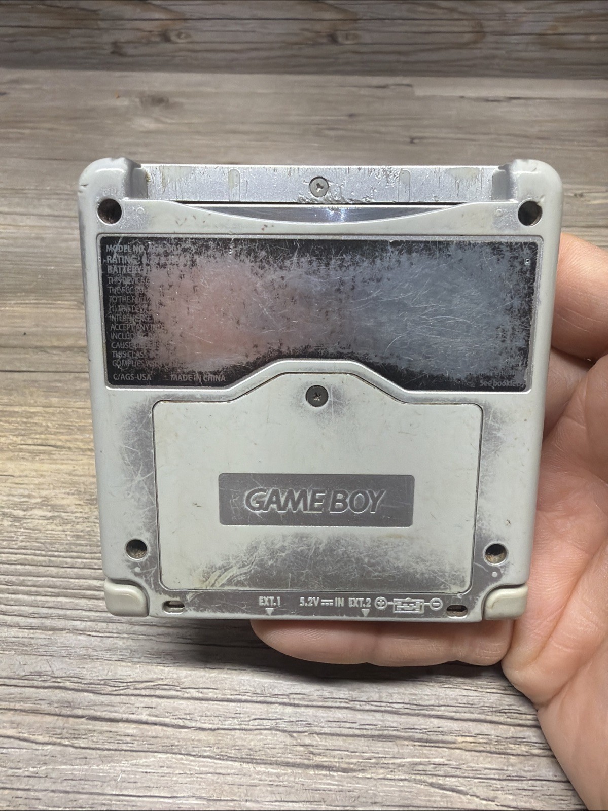 Nintendo Game Boy Advance SP Silver Handheld System TESTED WORKING