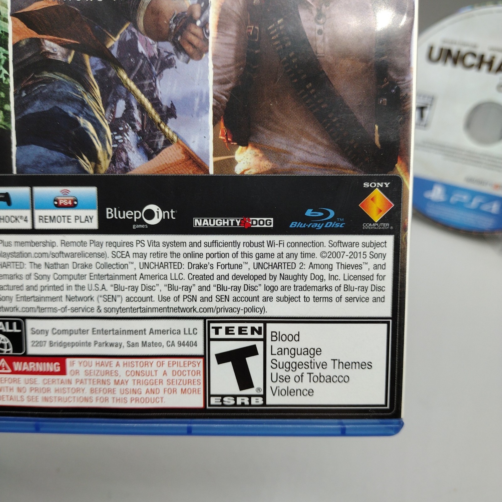 Uncharted: The Nathan Drake Collection (Sony Playstation 4, 2015) PS4 Tested