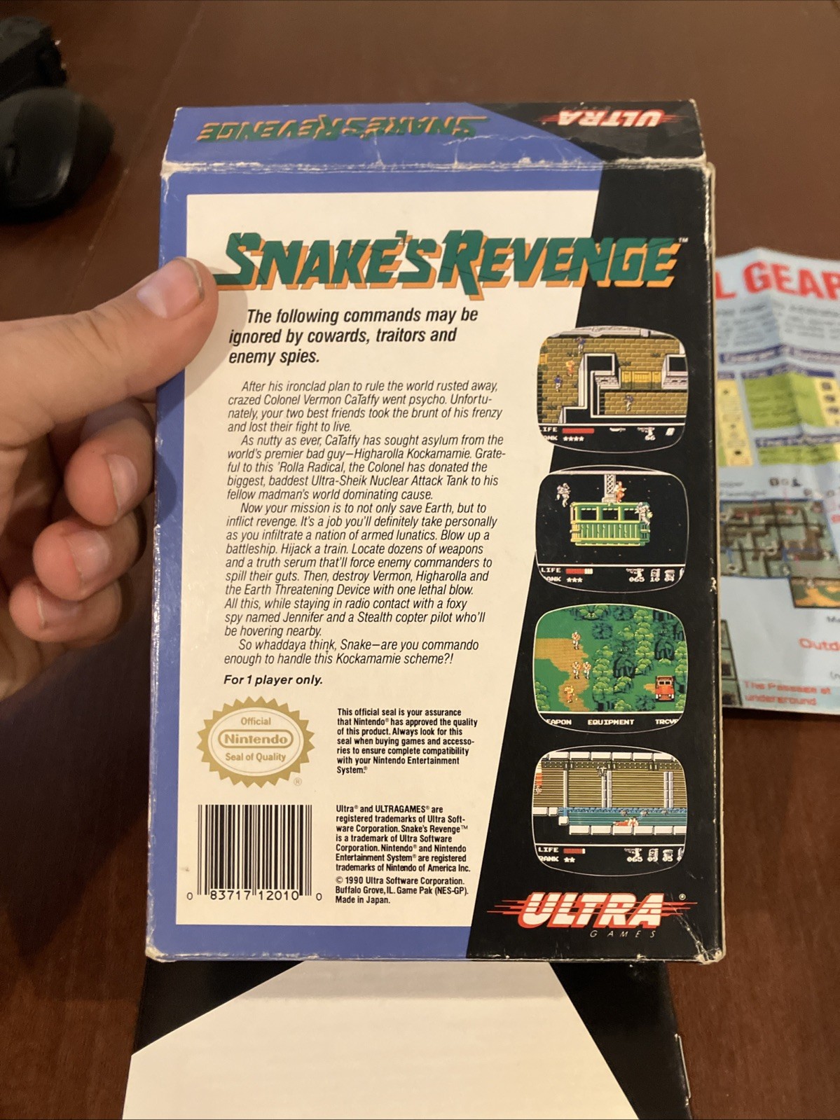 Metal Gear Snake’s Revenge NES Cib Map