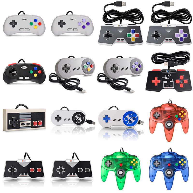For Nintendo N64 SNES NES USB Gaming Controller Pad Joystick For Windows PC MAC