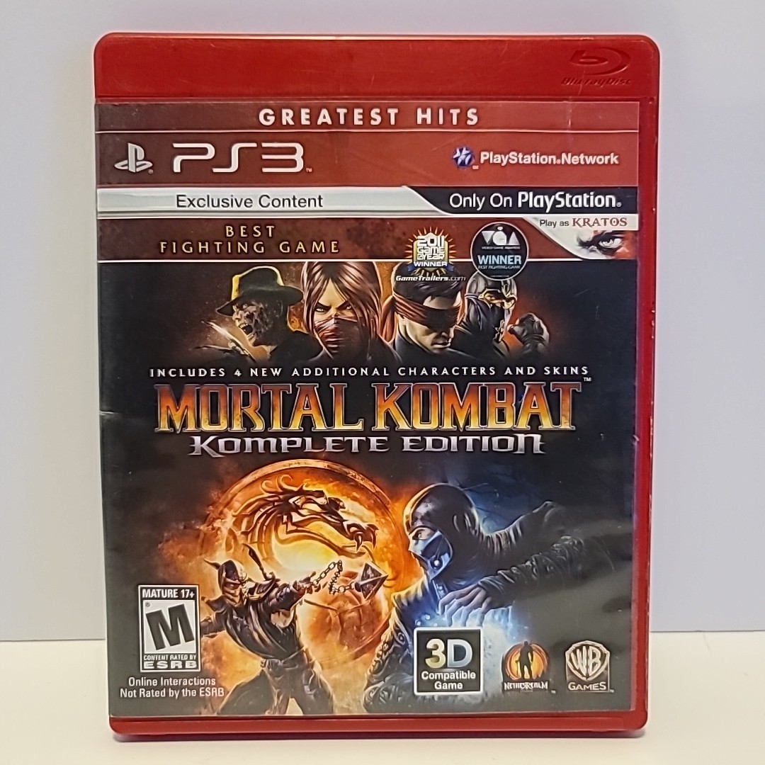 Mortal Kombat Komplete Edition (Sony PlayStation 3, 2012) Freddy Krueger CIB