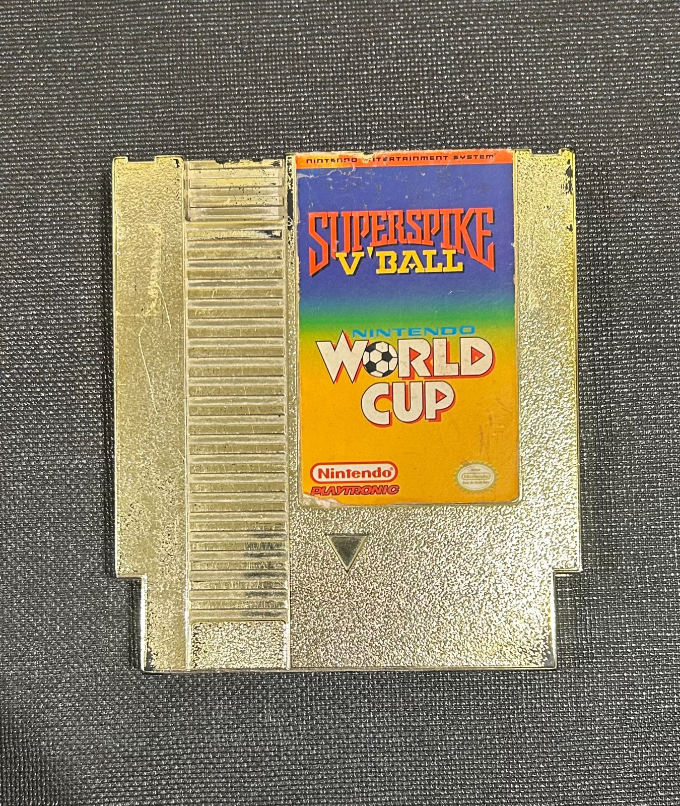 RARE Super Spike V’Ball / Nintendo World Cup Gold Cart NES Playtronic Brazil