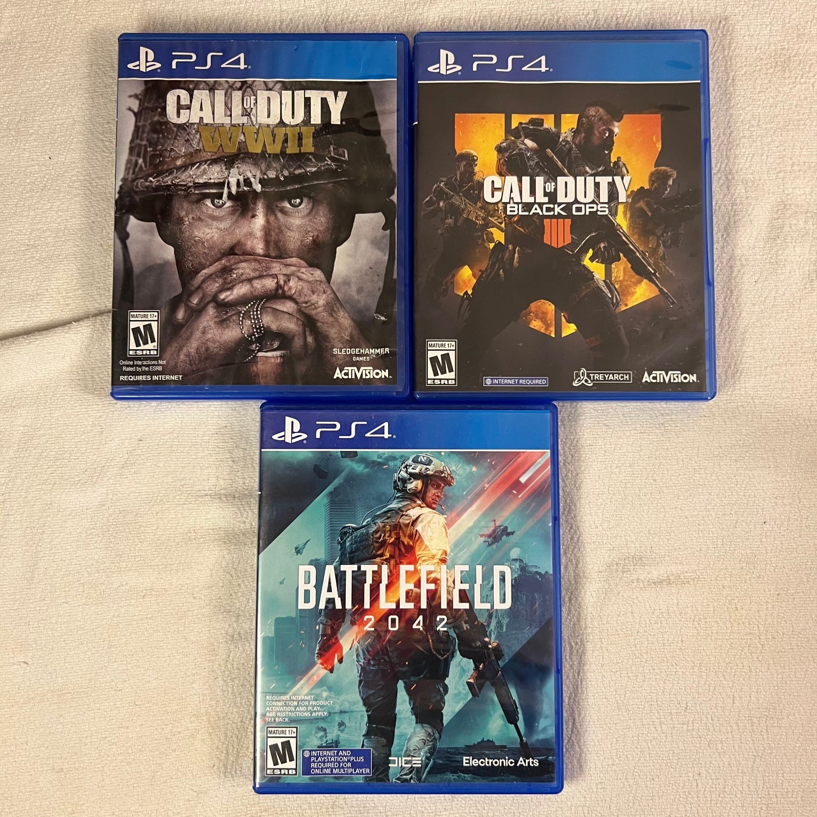 Call Of Duty WWII Black Ops III Battlefield 2042 FPS Sony PlayStation 4 Lot