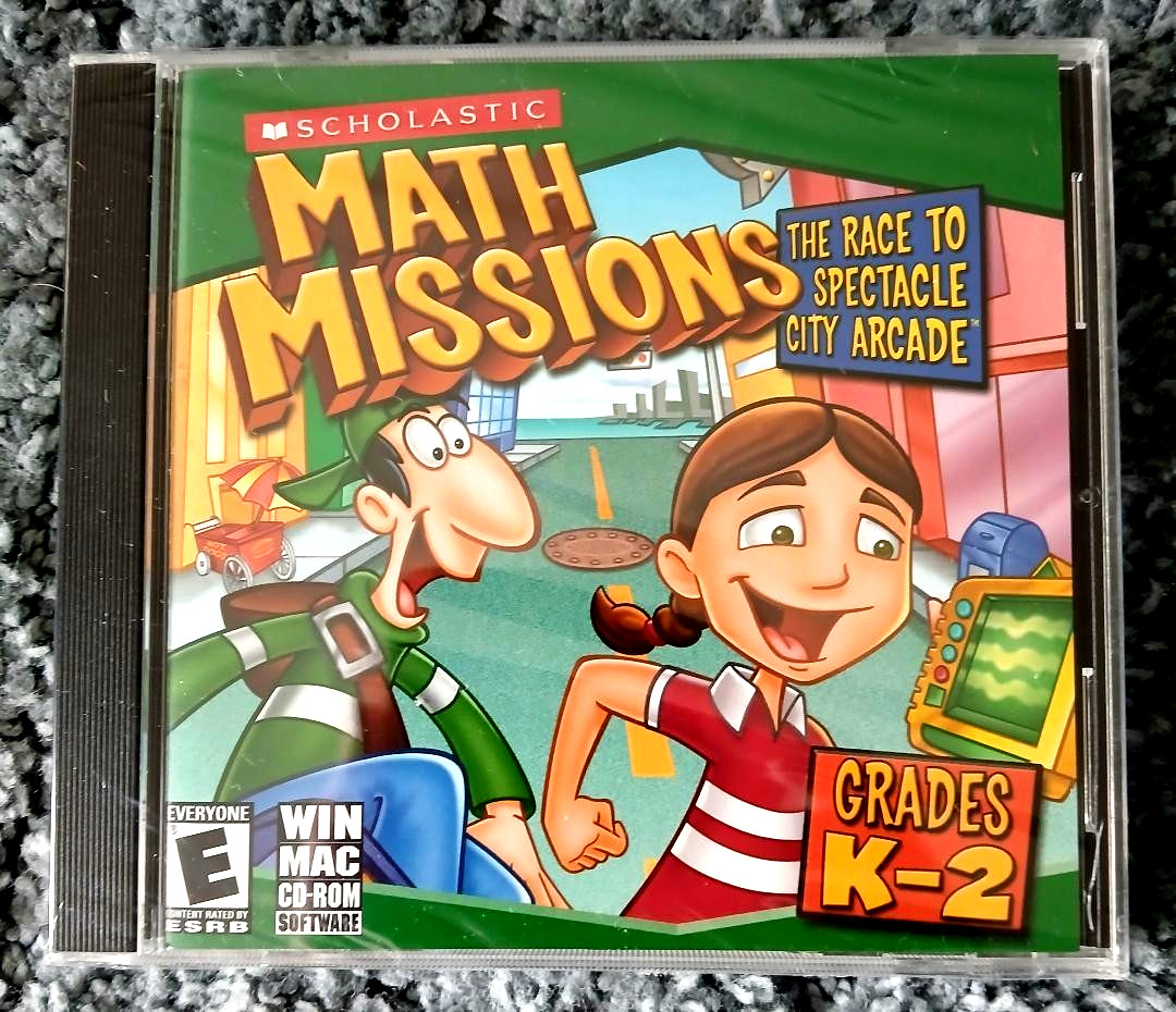SEALED NEW Math Missions The Race to Spectacle City Arcade Grades K-2 CD MAC WIN