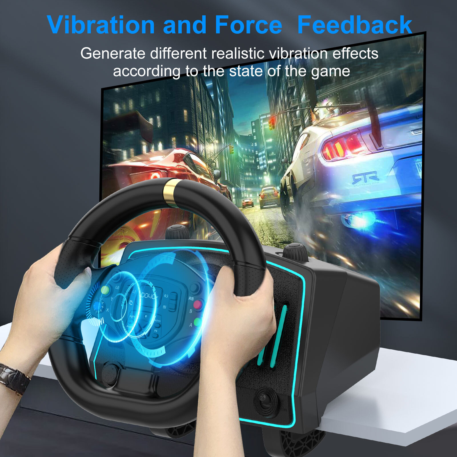 Gaming Steering Wheels Pedals Clutch Paddle Gear Shifters for Switch PS PC