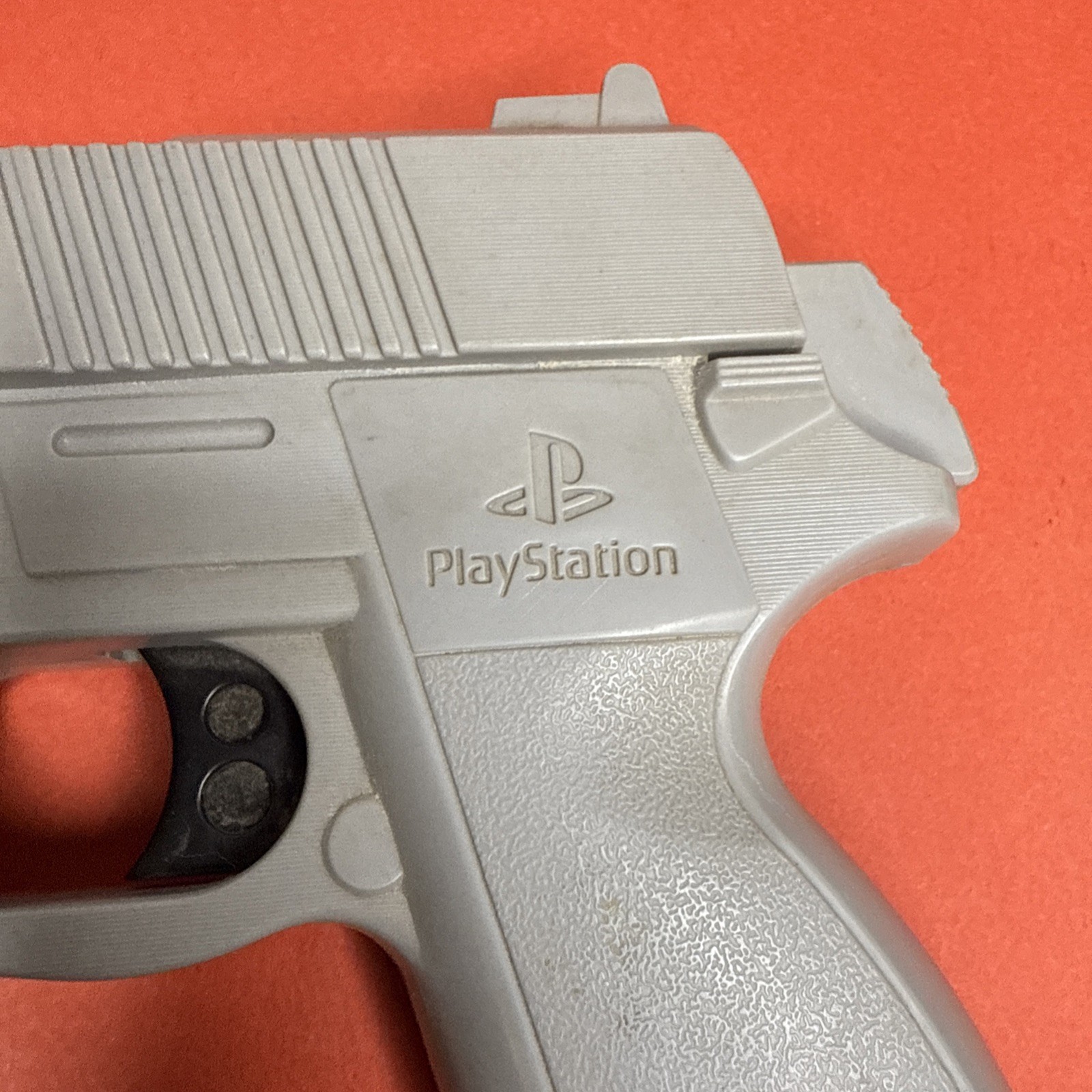 Namco GunCon Light Gun NPC-103 PlayStation PS1 1996 Gray w/ Y-Cable Adapter (A)