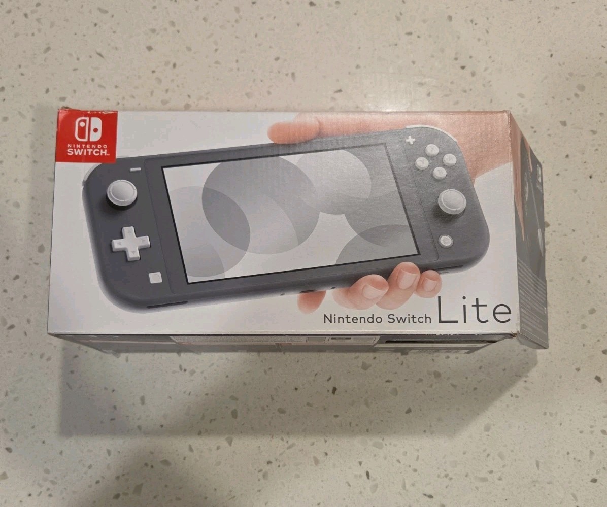 Nintendo Switch Lite Gray Handheld Console 32GB w/ Charger, Box, & Case