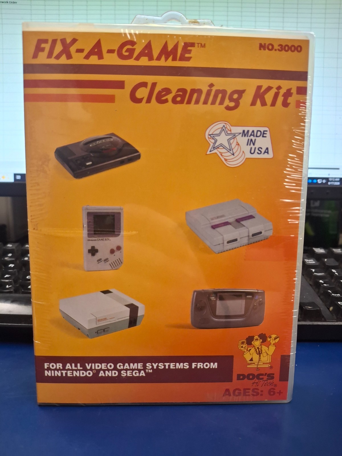 Vintage Doc’s Fix-A-Game Cleaning Kit System Set of 4 Game Repair
