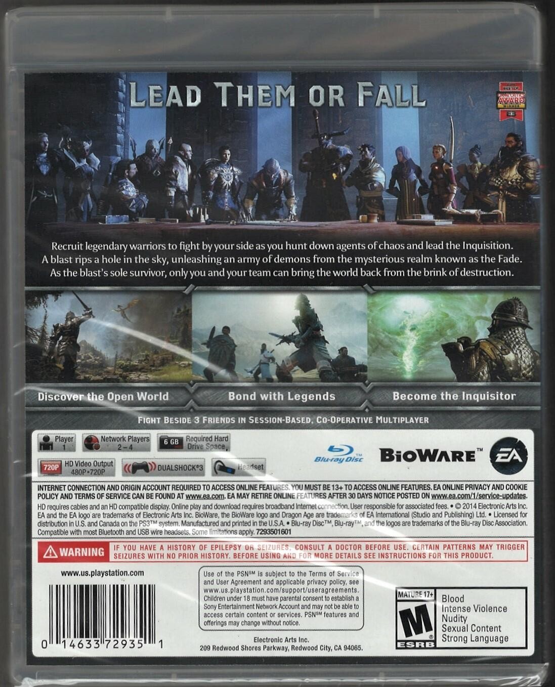 Dragon Age: Inquisition PS3 (Brand New Factory Sealed US Version) PlayStation 3,