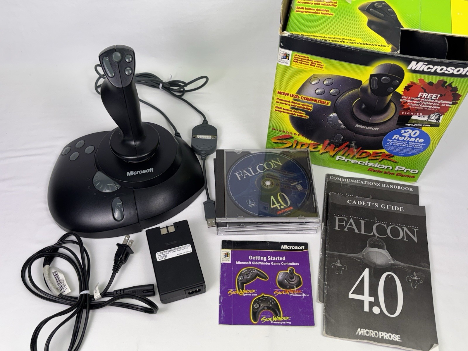 Microsoft SideWinder Precision Pro Joystick W/Box + Falcon 4.0 F/A-18 Bundle