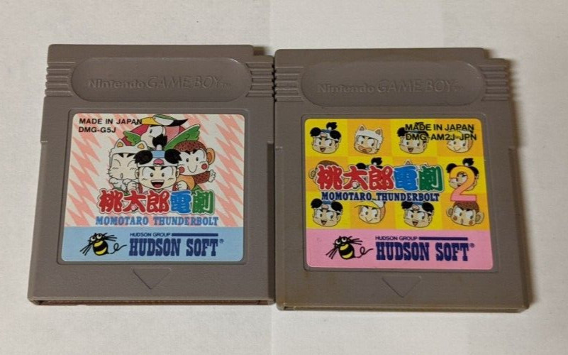 Nintendo Game Boy Lot of 2 – Momotaro Thunderbolt 1 & 2 – Rcx06