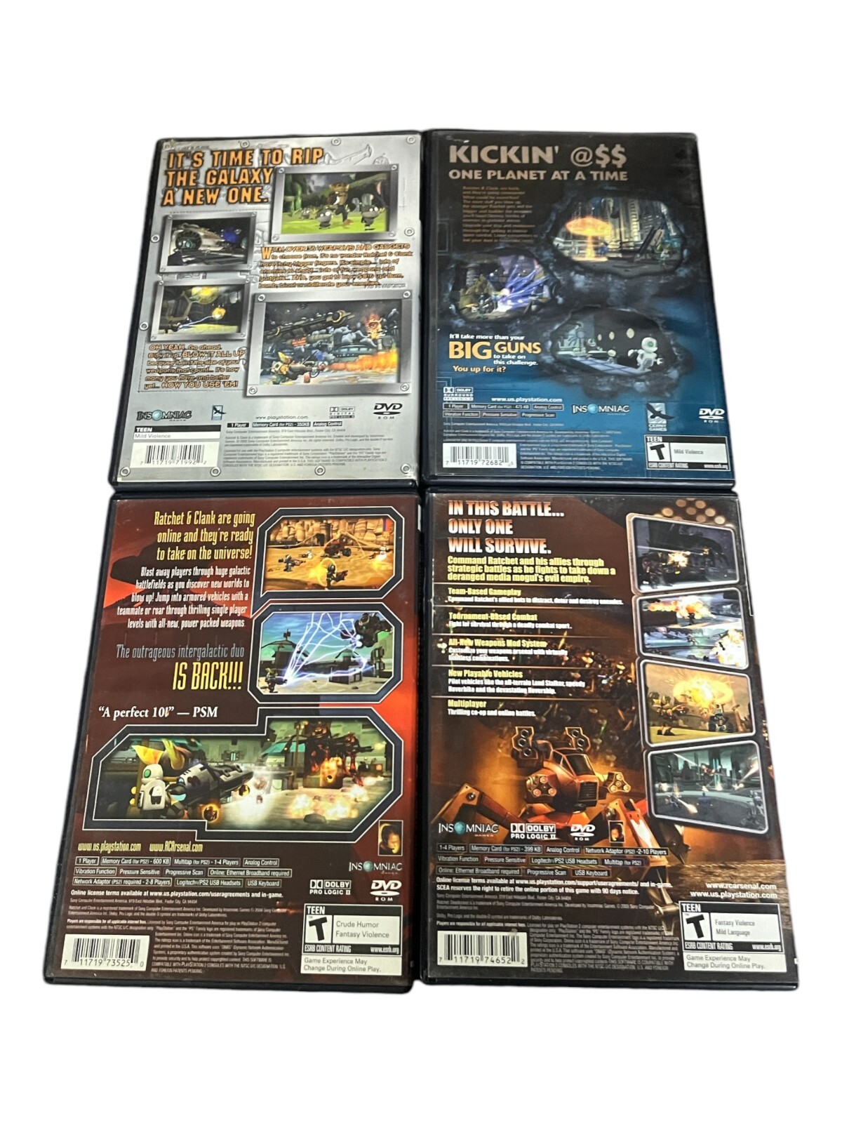 Sony PlayStation 2 PS2 CIB COMPLETE Ratchet & Clank 1 2 3 Deadlocked LOT BL