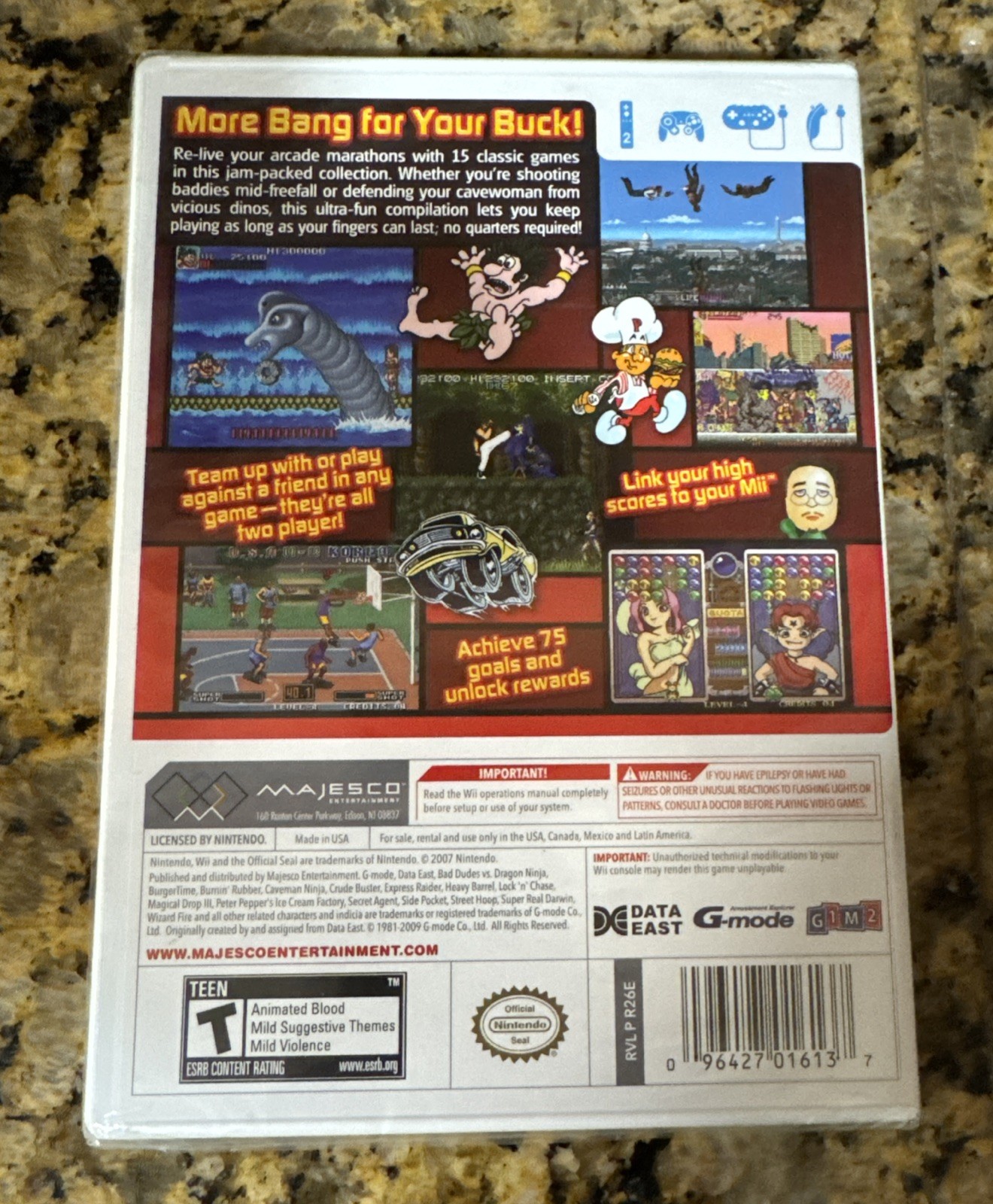 Data East Arcade Classics (Nintendo Wii, 2010) New/Sealed
