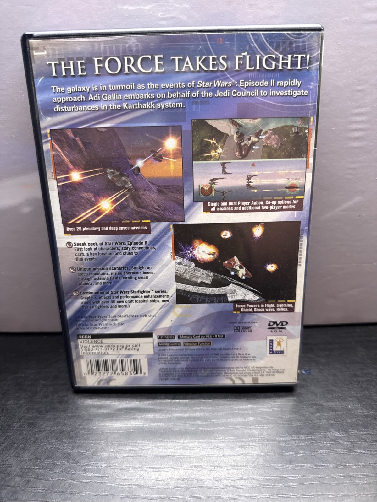 Star Wars Jedi Starfighter Black Label Sony PS2 Free Shipping