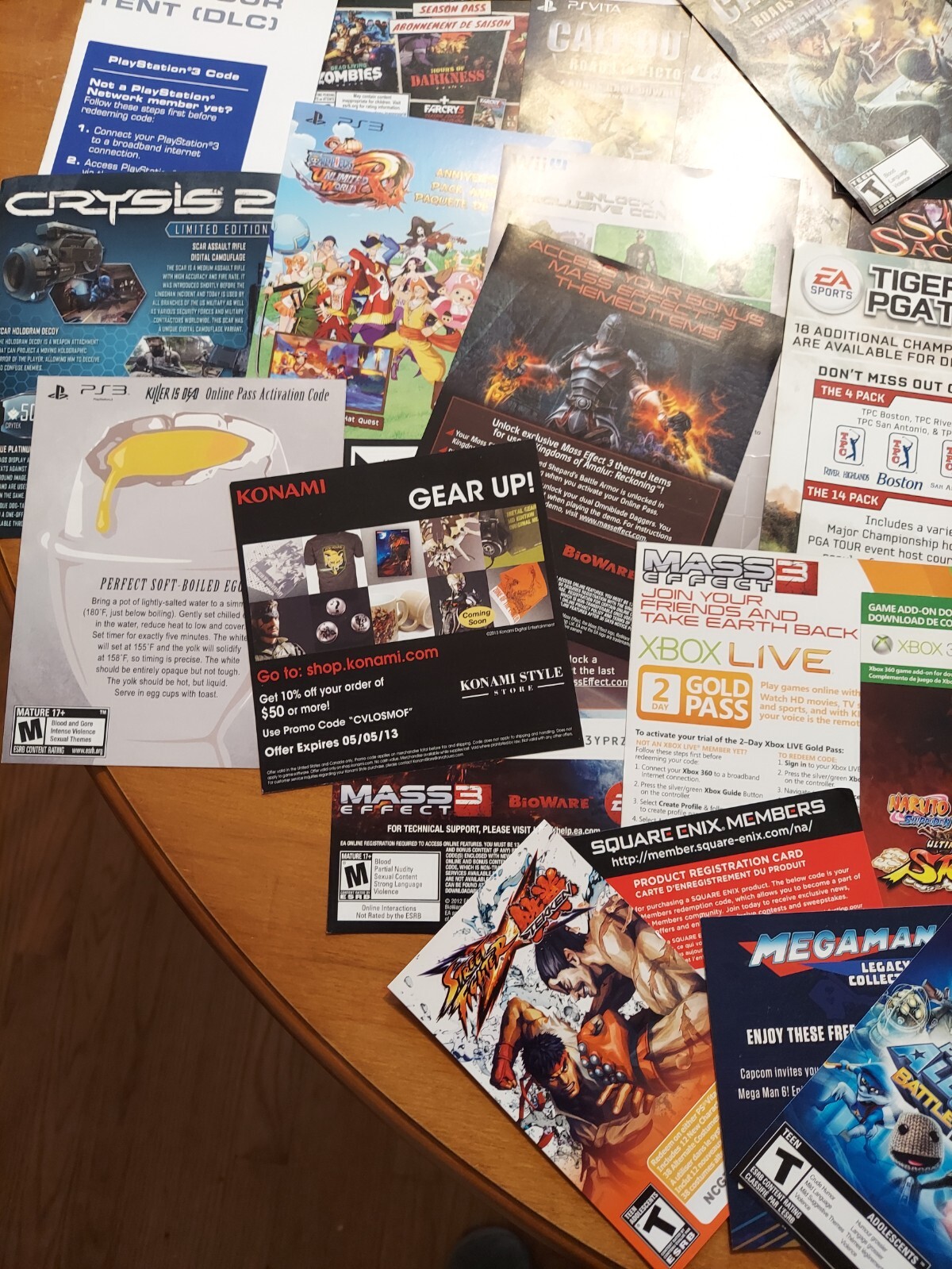 LOT of 60 + Expired Codes Cards Xbox 360 PS3 Wii U PS Vita READ