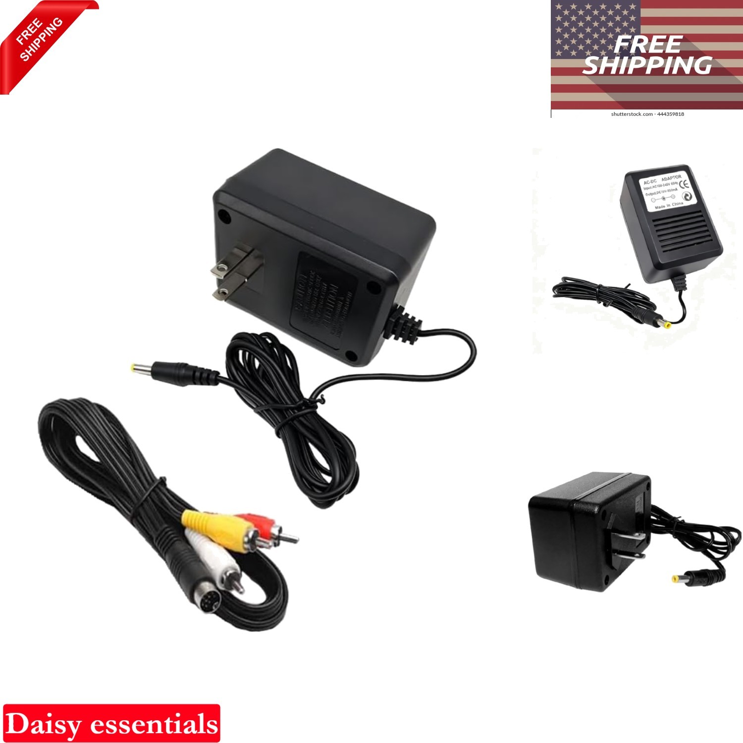 Power Supply AC Adapter for Genesis 2 & 3 with 5.9ft AV Cable, 10V 850mA, US …