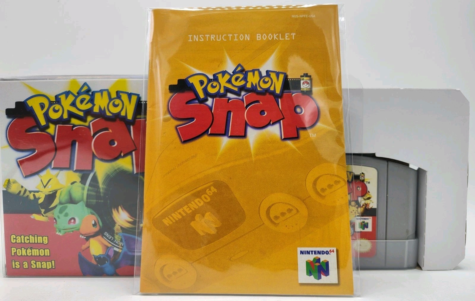 Pokemon Snap (N64, 2000) *VGC w/ Manual + Case Protector* Cleaned & Tested! READ