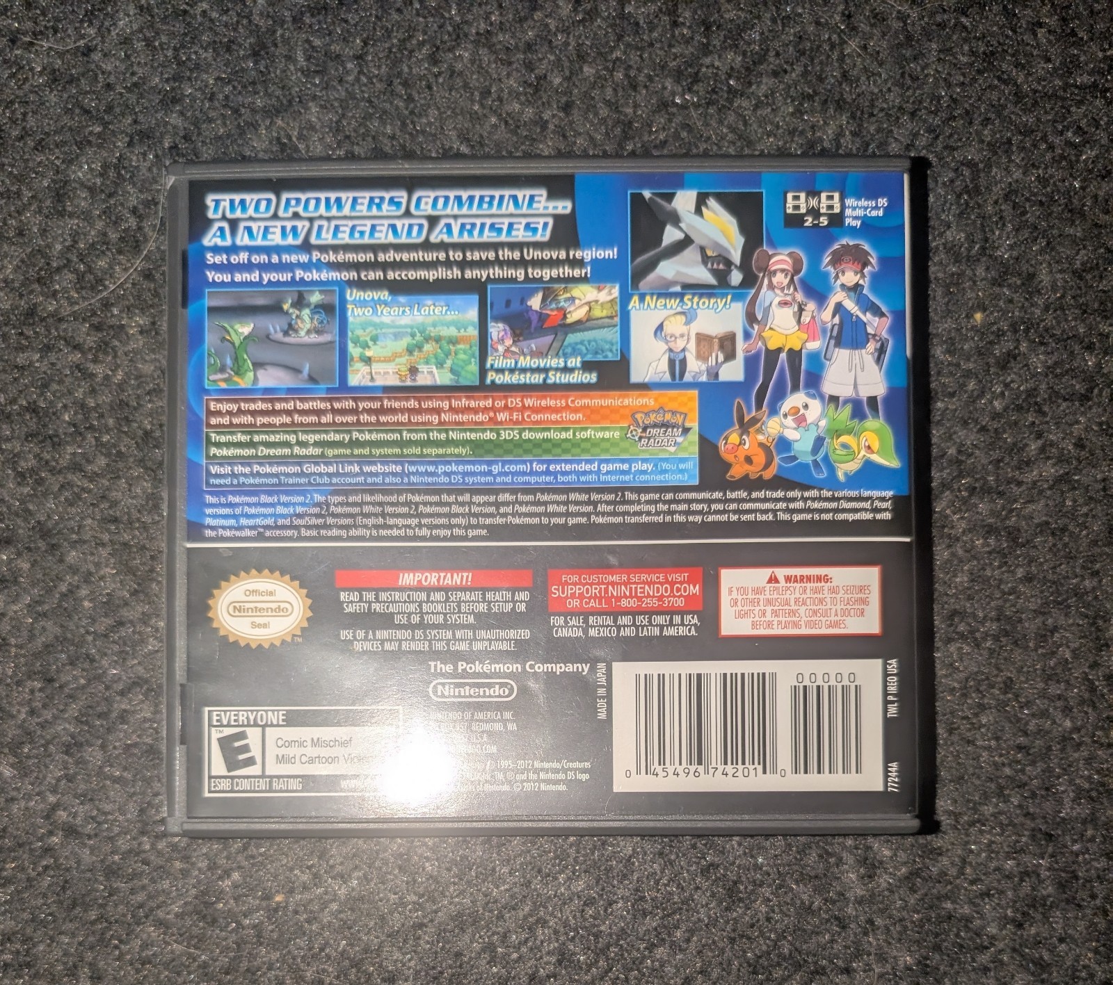 Pokemon Black Version 2 (Nintendo DS) Complete In Box CIB – Authentic – Tested