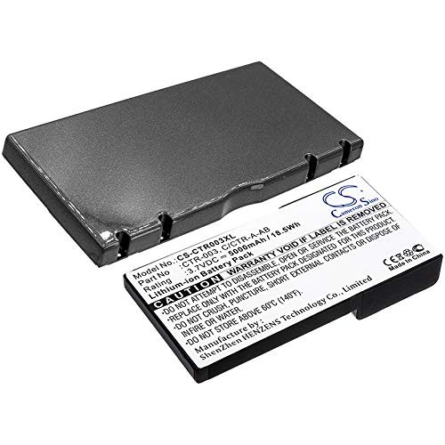 5000mAh New Li-ion Extended Battery with Cover for Nintendo 3DS, N3DS, CTR-00…