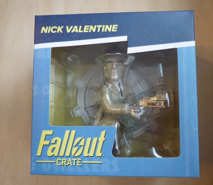 Loot Crate Fallout Screen Shots Nick Valentine figurine, Bethesda from 2017