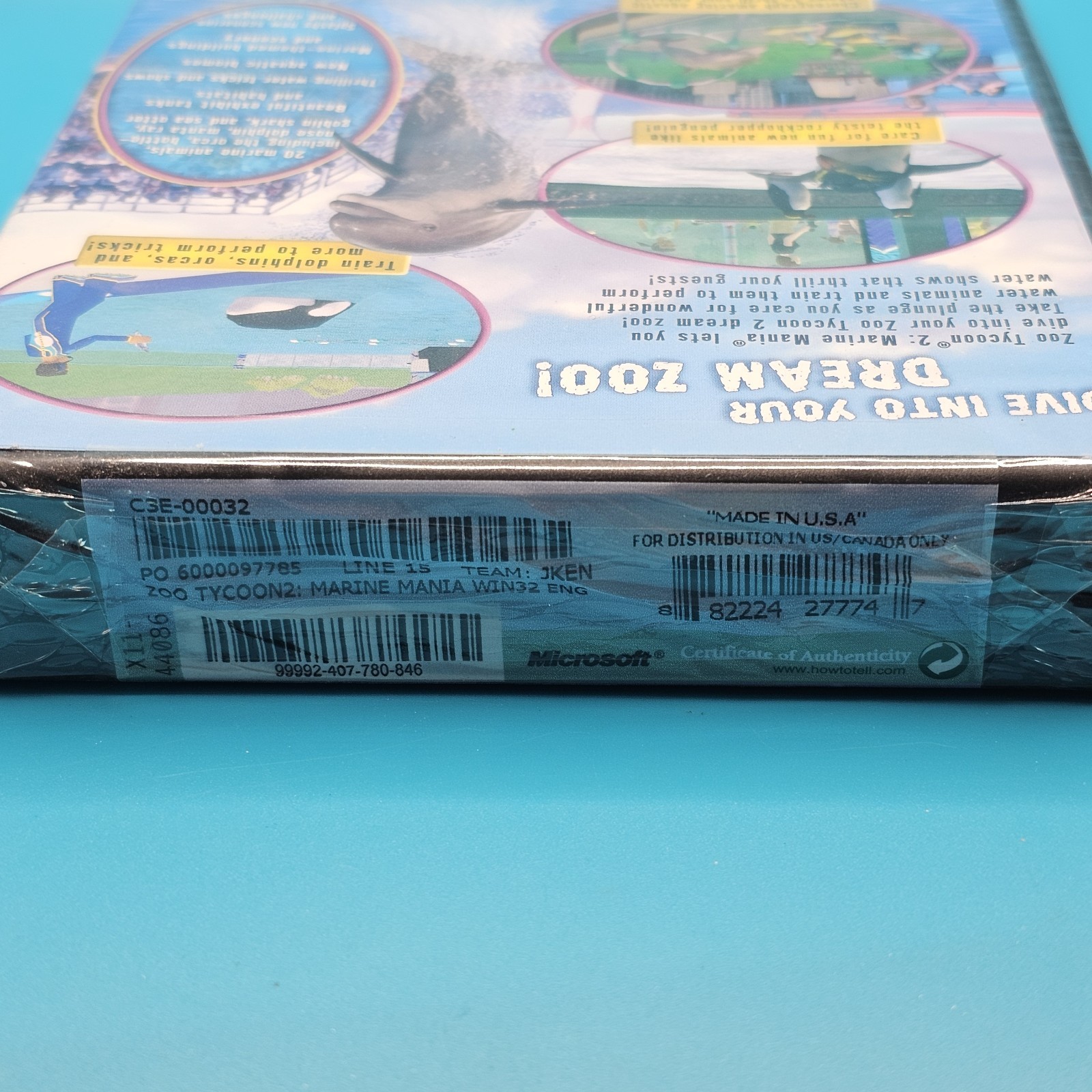 Zoo Tycoon 2Marine Mania Expansion Pack – Windows PC – Slip Cover – New Sealed!