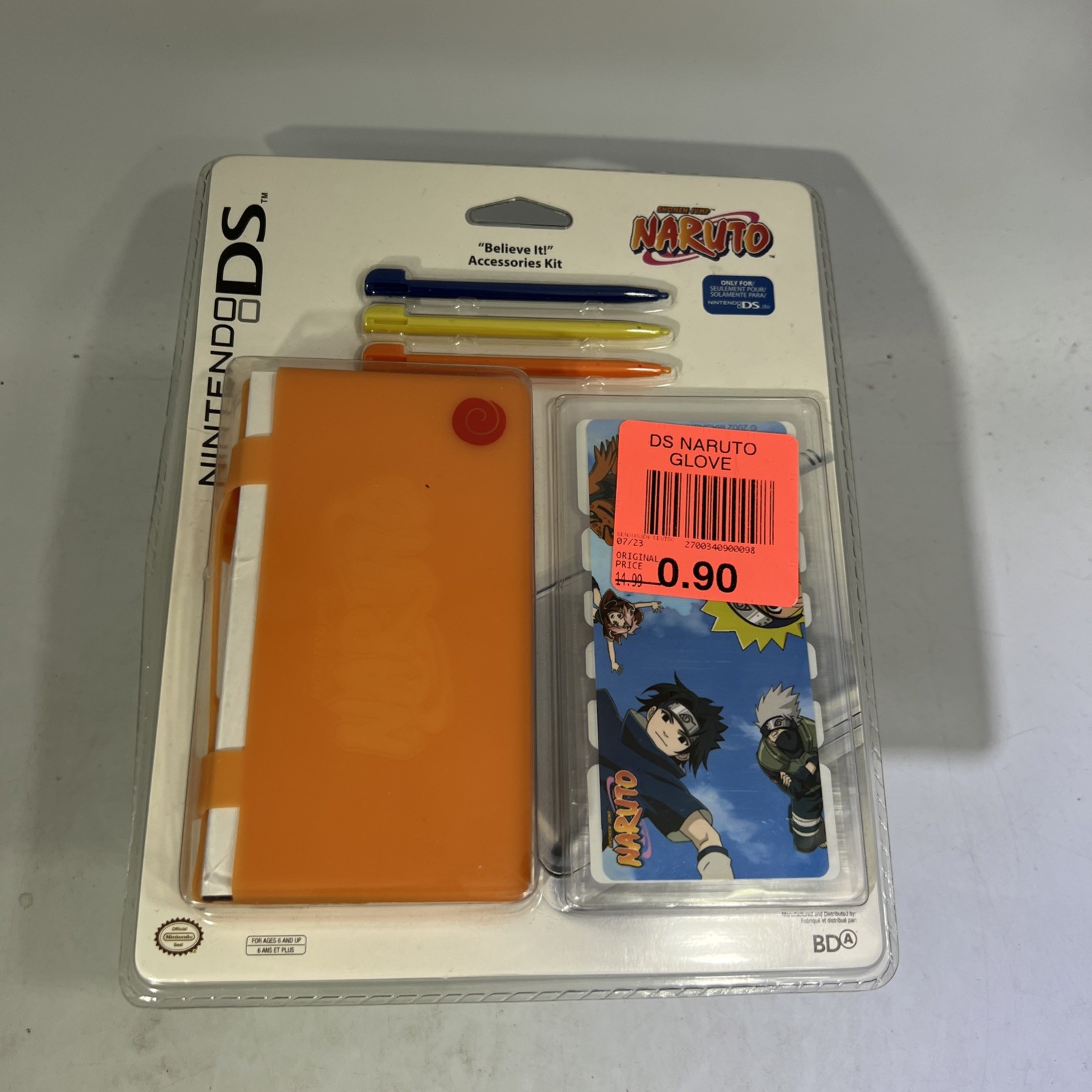 Nintendo DS Naruto Shonen Jump Believe It Accessories Kit Sealed #ML